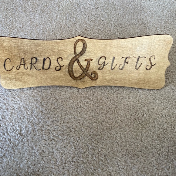 Cards & Gifts Handmade Wood Burned Sign - Picture 6 of 7